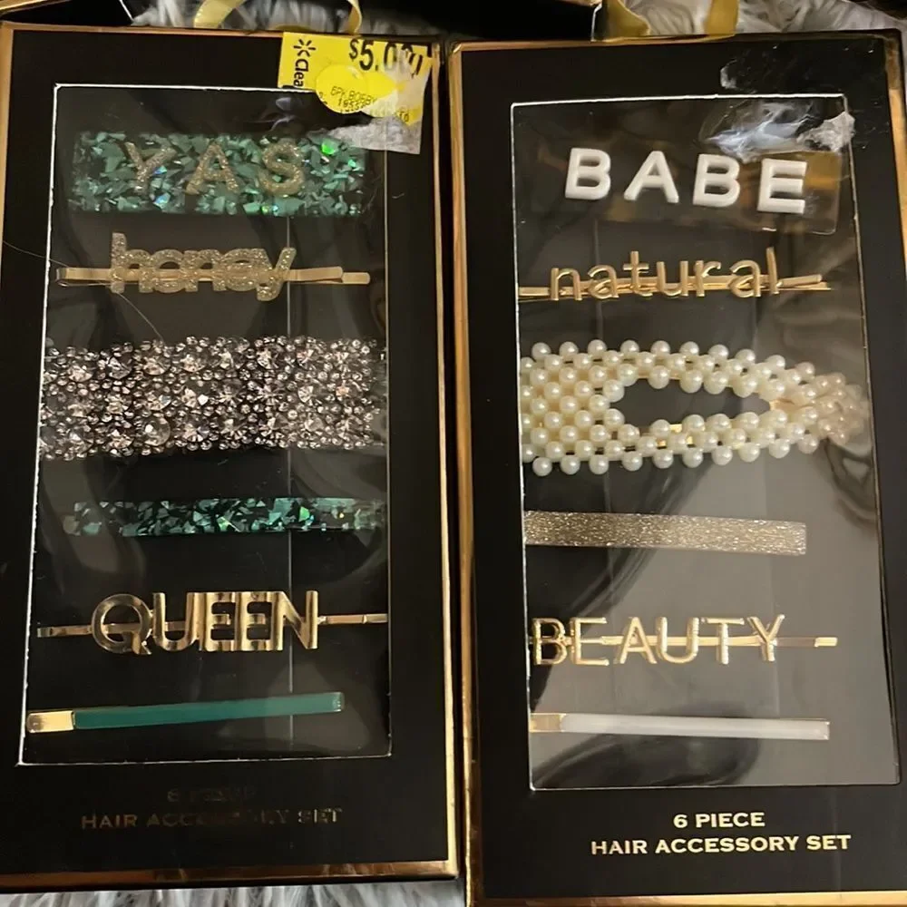 5 box 32piece luxury hair accessory set’s clips, Bobby pins claw ect hair styles